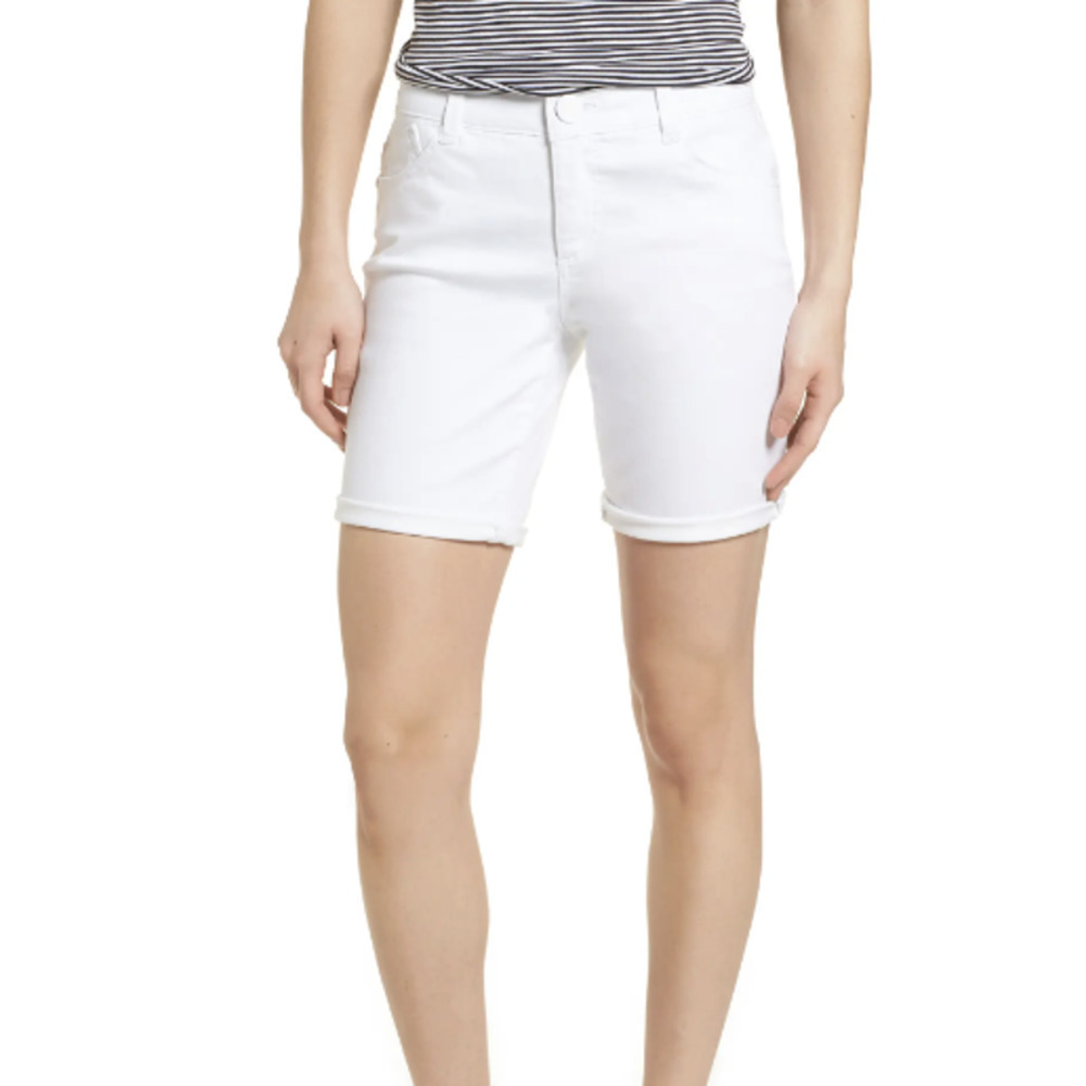 Wit & Wisdom 'Ab'solution Denim Shorts In Optic White, Size 2